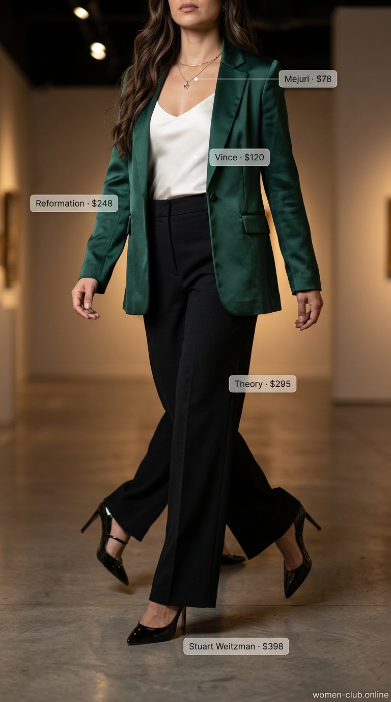 Comfy stretchy summer outfits for women 2026: Oatmeal skirt with black top for art gallery chic.