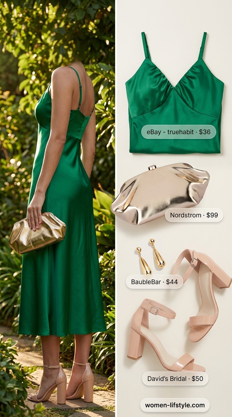 Garden Party Glam: Emerald Cotton Opulence