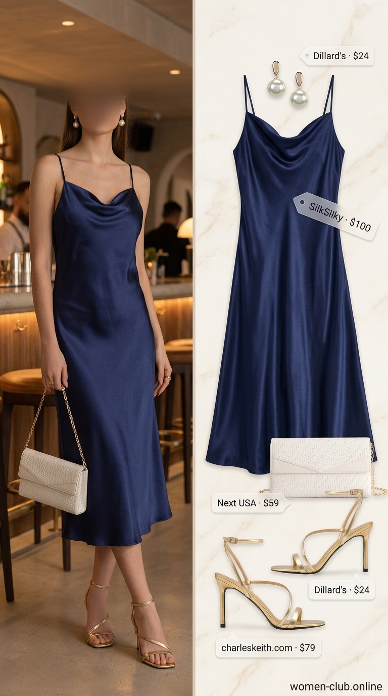 Evening Navy Elegance: Beyond Just a Slip Dress
