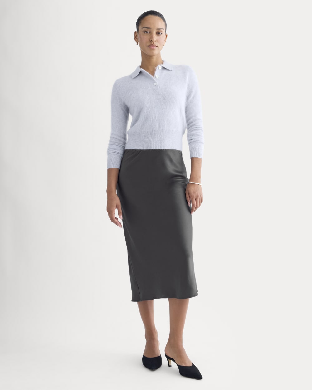 Everlane Silk Charmeuse Slip Skirt