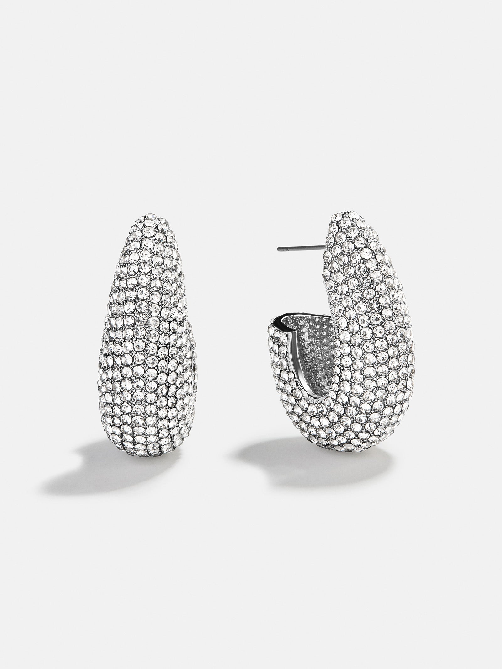 BaubleBar Sloane Crystal Hoop Earrings