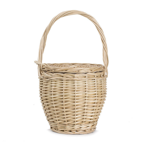 Bohemian Jane Birkin Wicker Straw Mini Basket Bag